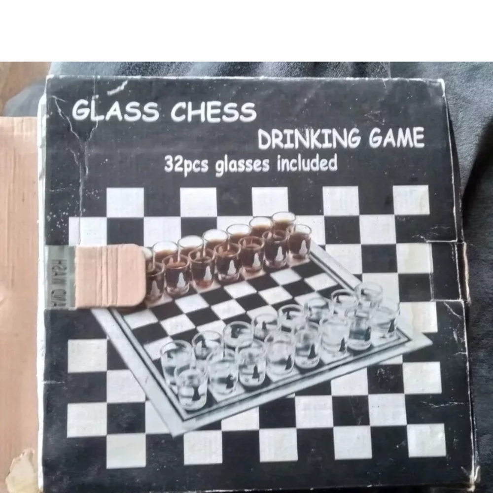 32pc Shot Glass Chess Set Drinking Board Game